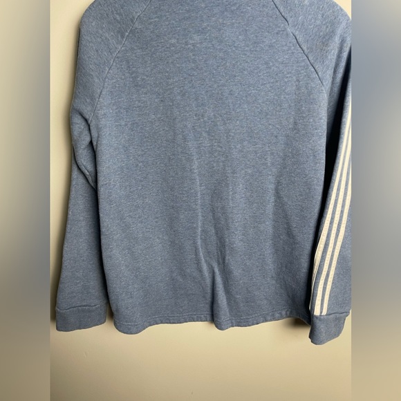 Adidas Women's Essentials Blue 3-Stripes Half-Zip Track Jacket Size Medium - Picture 8 of 9
